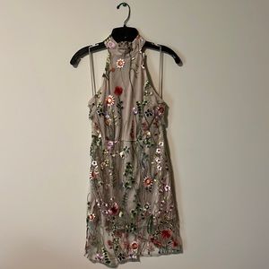 Small nude floral dress